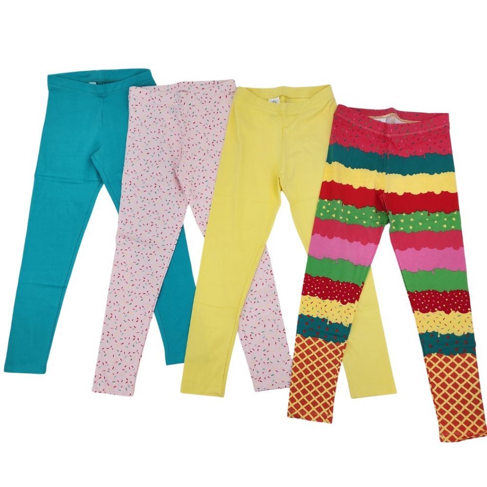 SPOTTED ZEBRA 4-Pack Girls Iceâ Cream & Sprinkles Leggings Size Large 10 NWT